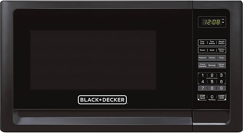  BLACK+DECKER Compact Countertop Microwave Oven 0.7 Cu. Ft.  700-Watts with LED Lighting, Child Lock, White : Home & Kitchen