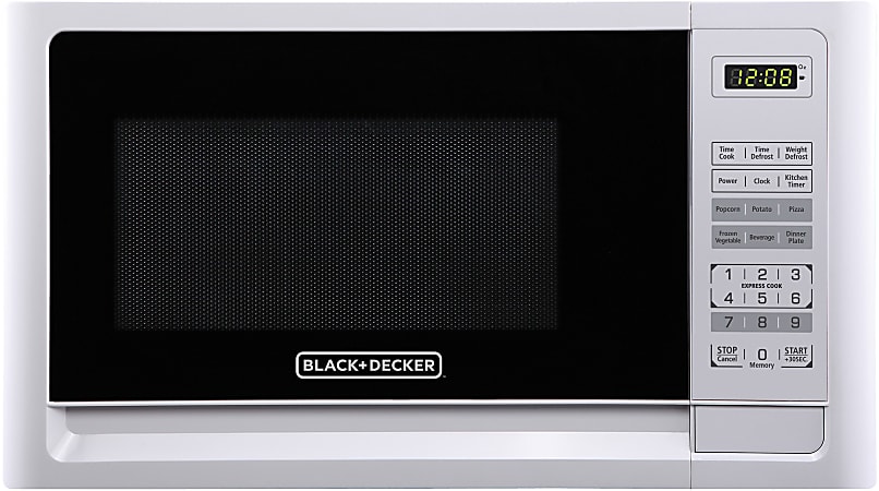 Black+Decker 0.7 Cu Ft Digital Countertop Microwave, White