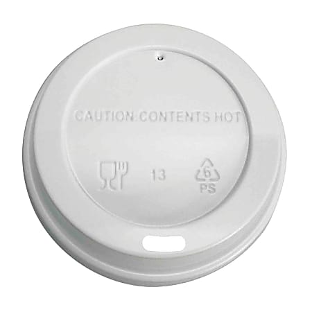 Highmark® Hot Coffee Cup Lids, White, Pack Of 500
