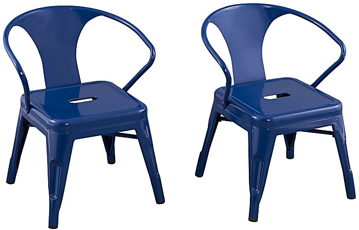 Ace Industrial Kids Activity Chairs Navy Blue Set Of 2 Chairs
