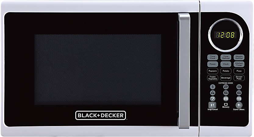 Black+decker 0.9-Cu. ft. Pull Handle Microwave, White