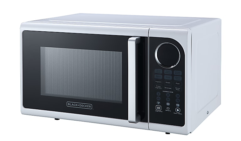 Black+decker 0.9-Cu. ft. Pull Handle Microwave, White