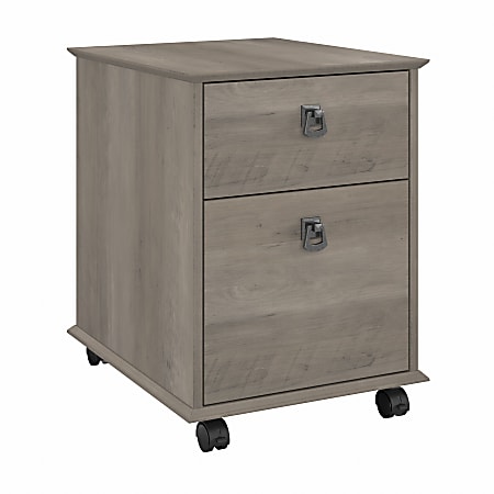 Bush Furniture Homestead Farmhouse 20"D Vertical Mobile File Cabinet, Driftwood Gray, Delivery