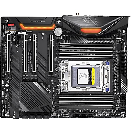 Aorus TRX40 AORUS PRO WIFI Desktop Motherboard - AMD TRX40 Chipset - Socket sTRX4 - ATX - 256 GB DDR4 SDRAM Maximum RAM - UDIMM, DIMM - 8 x Memory Slots - Gigabit Ethernet - IEEE 802.11 a/b/g/n/ac/ax - 8 x SATA Interfaces