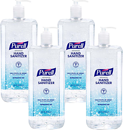 PURELL® Advanced Hand Sanitizer Refreshing Gel, Clean Scent, 1.5 Liter Pump Bottle (Pack of 4)