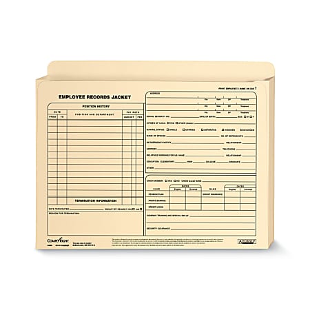 ComplyRight Letter-Size Expandable Employee Record Jackets,