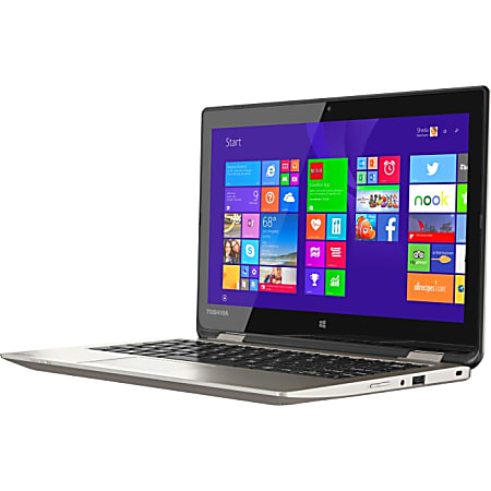 Toshiba Satellite Radius 11 L10W-B-1200 11.6" Touchscreen LED (TruBrite) 2 in 1 Netbook - Intel Celeron N2840 Dual-core (2 Core) 2.16 GHz - Convertible - Satin Gold