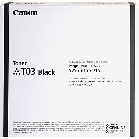 Canon T03 Original Laser Toner Cartridge - Black - 1 Each - 51500 Pages Canon T03 Original Laser Toner Cartridge - Black - 1 Each - 51500 Pages