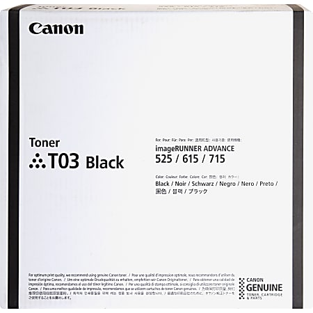 Canon T03 Original Laser Toner Cartridge - Black - 1 Each - 51500 Pages