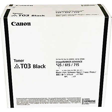 Canon T03 Original Laser Toner Cartridge - Black - 1 Each - 51500 Pages Canon T03 Original Laser Toner Cartridge - Black - 1 Each - 51500 Pages