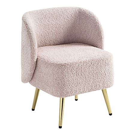 Office Star Abrina Fabric Vanity Accent Chair, Dusty Rose