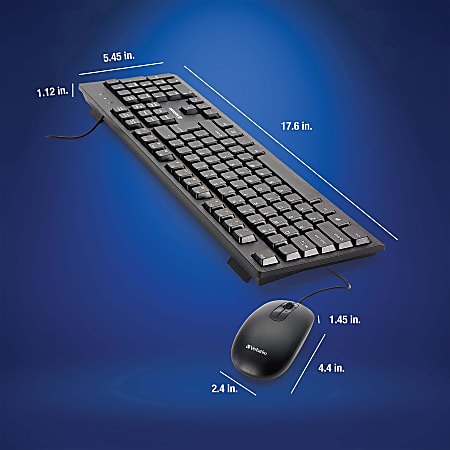 Verbatim Wired Keyboard and Mouse - USB Cable Keyboard - USB Mouse - 1000 dpi - Multimedia Hot Key(s) - Symmetrical - Compatible with Linux, Windows, ChromeOS, Mac, PC, Mac OS Verbatim Wired Keyboard and Mouse - USB Cable Keyboard - USB Mouse - 1000 dpi - Multimedia Hot Key(s) - Symmetrical - Compatible with Linux, Windows, ChromeOS, Mac, PC, Mac OS
