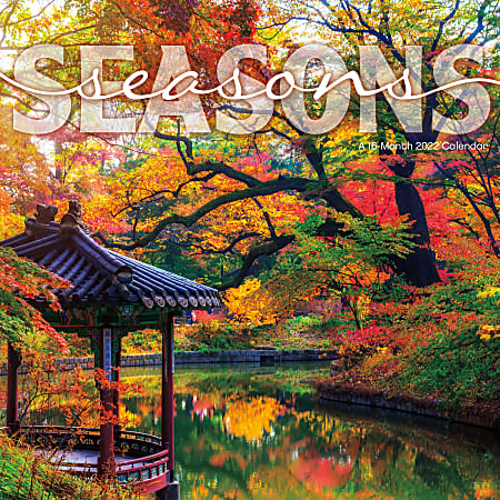 DateWorks Wall Calendar, 12" x 12", Seasons, January To December 2022, 223039