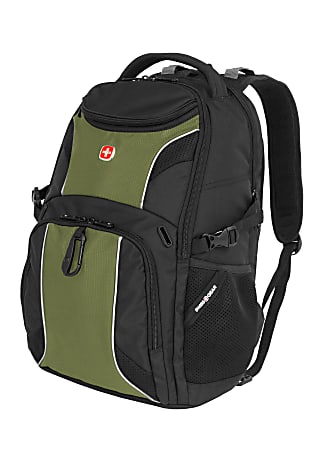 SwissGear 3907 Laptop Backpack With 16 Laptop Pocket BlackOlive - Office  Depot