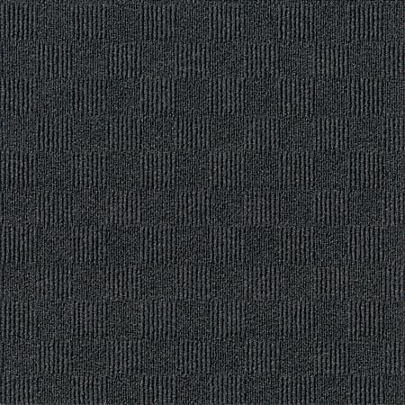 Foss Floors Crochet Peel & Stick Carpet Tiles, 24" x 24", Black Ice, Set Of 15 Tiles
