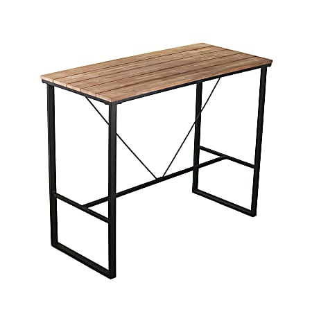 SEI Venallo Indoor/Outdoor Pub Table, 41-3/4"H x 52"W x 23-3/4"D, Natural/Black