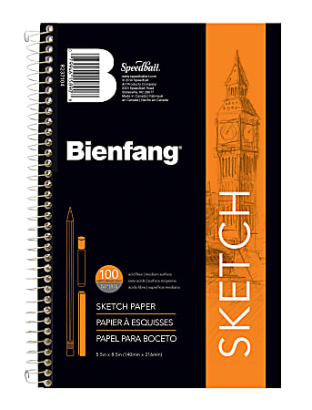 Bienfang® Sketchbook, 8 1/2" x 5 1/2", 100 Sheets (200 Pages), White