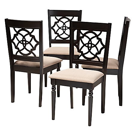 Baxton Studio 9729 Dining Chairs, Sand, Set Of 4 Chairs