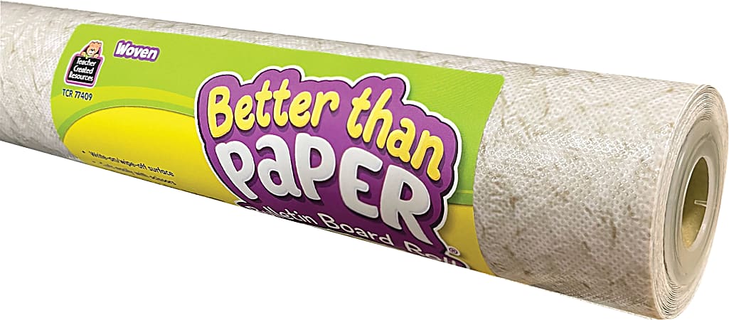 Teacher Created Resources® Better Than Paper® Bulletin Board Paper Rolls, 4' x 12', Woven, Pack Of 4 Rolls