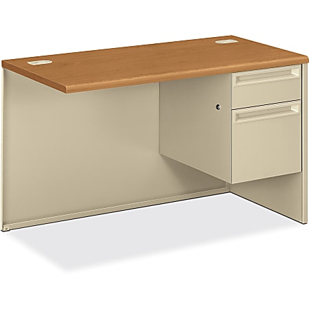 HON® 38000 42"W Right Desk Return, Harvest/Putty