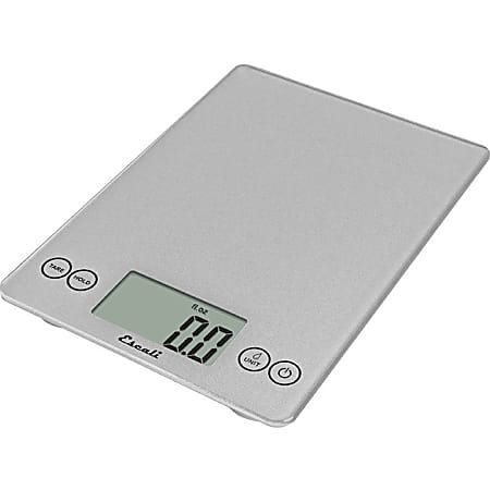 Escali Arti 157 Digital Food Scale - 15 lb / 7 kg Maximum Weight Capacity - Shiny Silver