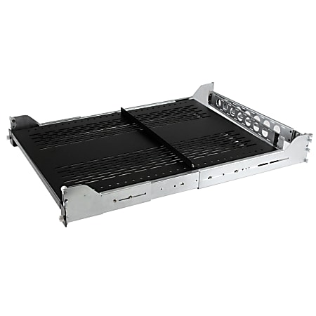 StarTech.com 2U Vented Sliding Rack Shelf w/ Cable Management Arm & Adjustable Mounting Depth - 125lbs/56.7kg -  - UNISLDSHF19M