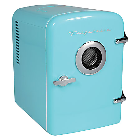 Frigidaire® 6-Can 0.5-cu. ft. Retro Portable Beverage Refrigerator with Bluetooth® Speaker, Blue