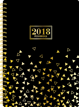 Cambridge® Poly Work-Style 14-Month Weekly/Monthly Planner, Small, 6" x 8 1/2", Black, November 2017 to December 2018 (CRW42900-18)
