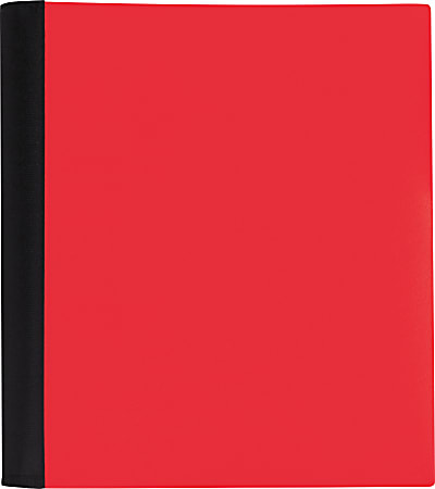 Office Depot® Brand Stellar Notebook With Spine Cover, 8-1/2" x 11", 3 Subject, College Ruled, 150 Sheets, Red