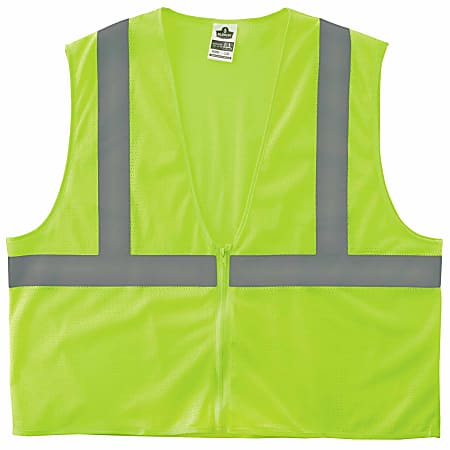 Ergodyne GloWear Safety Vest, Super Econo, Type-R Class 2, 4X/5X Lime, 8205Z
