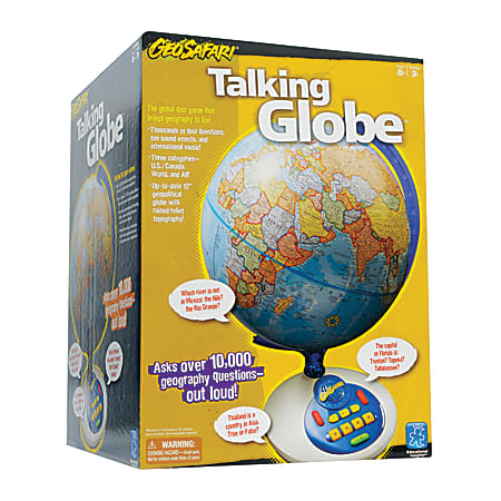 Educational Insights® GeoSafari® Talking Globe®, 18" x 12", Blue/White