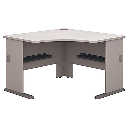 Bush Business Furniture Office Advantage Corner Desk 48"W, Pewter, Premium Installation