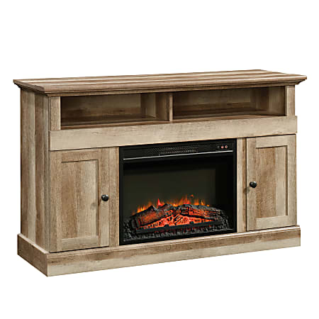 Sauder® Cannery Bridge Media Entertainment Fireplace Credenza, Lintel Oak