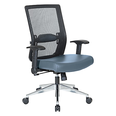 Office Star™ Space Seating 867A Series Ergonomic Matrix Mid-Back Chair, Blue/Black