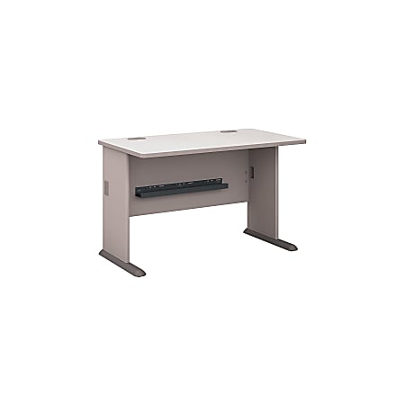 Bush Business Furniture Office Advantage Desk 48"W, Pewter, Premium Installation