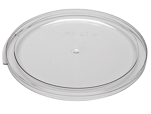 Cambro Camwear Round Food Storage Lids For 12-, 18- And 22-Qt Containers, Clear, Pack Of 6 Lids