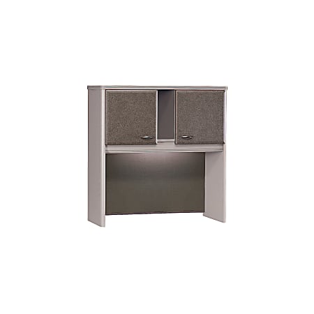 Bush Business Furniture Office Advantage Hutch 36"W, Pewter/Pewter, Premium Installation