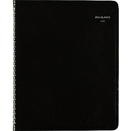 AT-A-GLANCE® DayMinder Column-Style Weekly Planner, 7" x 8-3/4", Black, January To December 2022, G59000