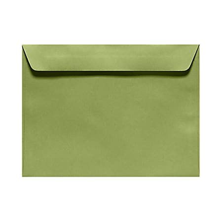 LUX Booklet 6" x 9" Envelopes, Gummed Seal, Avocado Green, Pack Of 1,000