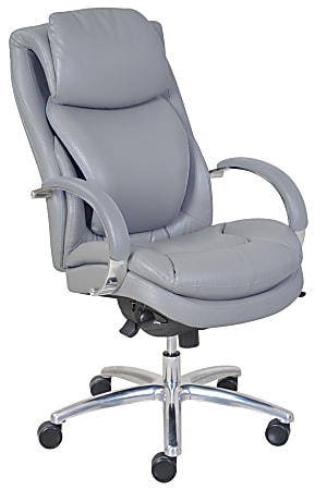 Serta® Wellness by Design AIR™ Commercial Series 100 Executive Puresoft® Faux Leather Chair, Grey