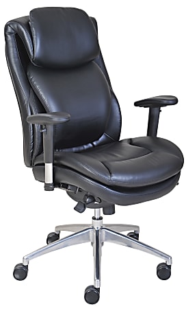 Serta® Wellness by Design AIR™ Commercial Series 200 Task Puresoft® Faux Leather Task Chair, Black