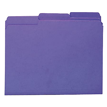 Smead® Interior Folders, Letter Size, Purple, Box Of 100