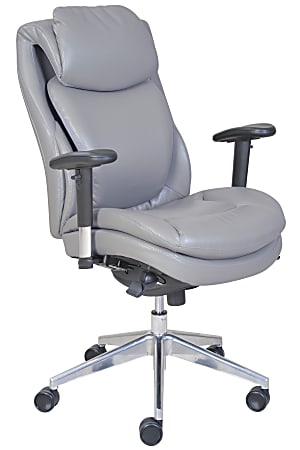Serta® Wellness by Design AIR™ Commercial Series 200 Task Puresoft® Faux Leather Task Chair, Grey