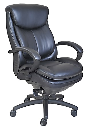 Serta® Smart Layers™ Commercial Series 300 Executive Puresoft® Faux Leather Chair, Black