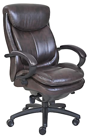 Serta® Smart Layers™ Commercial Series 300 Executive Puresoft® Faux Leather Chair, Brown
