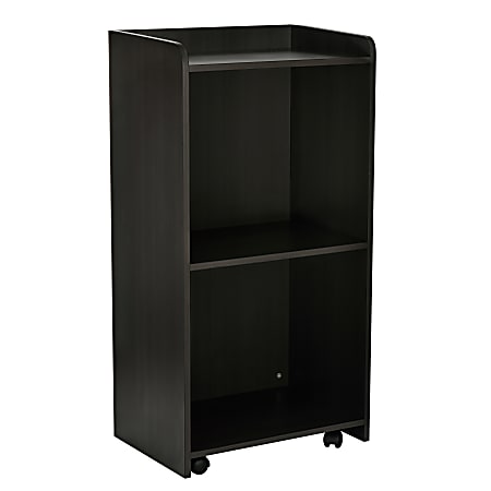 Alpine AdirOffice Mobile Presentation Floor Lectern Stand With Shelves, 46”H x 24”W x 17”D, Black