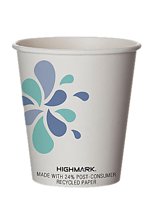 Highmark® Hot Coffee Cups, 10 Oz, White, Pack Of 50