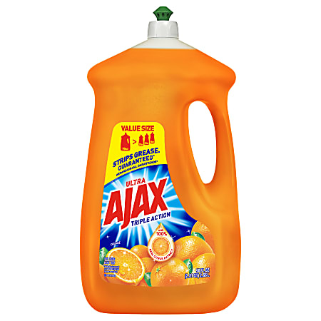 AJAX Triple Action Dish Soap - 90 fl oz (2.8 quart) - Orange Scent - 1 Each - Orange