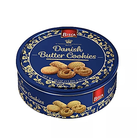 Bisca Danish Butter Cookie Tin, 3 Lb