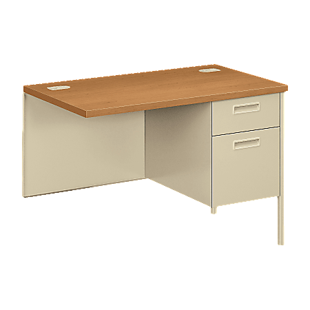 HON® Metro Classic 48"W Right Desk Return, Harvest/Putty